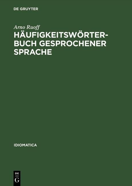 Produktbild: H&auml;ufigkeitsw&ouml;rterbuch gesprochener Sprache