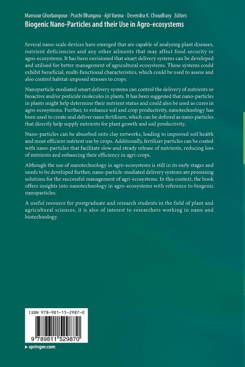 Produktbild: Biogenic Nano-Particles and their Use in Agro-ecosystems