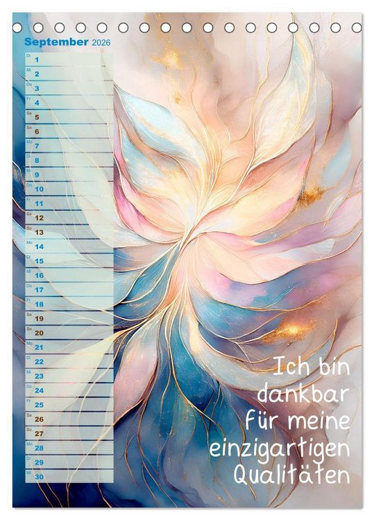 Produktbild: Der feminine Affirmationskalender (Tischkalender 2026 DIN A5 hoch), CALVENDO Monatskalender