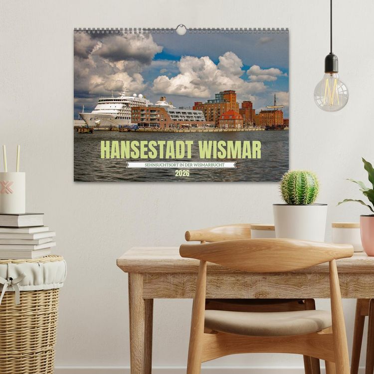 Produktbild: Hansestadt Wismar - Sehnsuchtsort (Wandkalender 2026 DIN A3 quer), CALVENDO Monatskalender