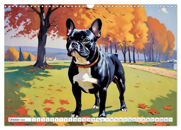 Produktbild: Frenchies (Wandkalender 2026 DIN A3 quer), CALVENDO Monatskalender
