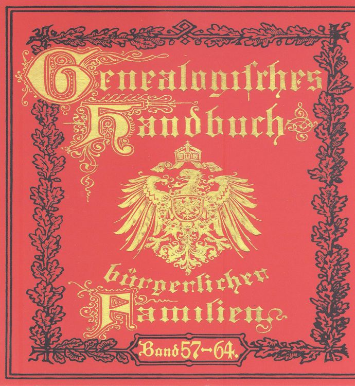 Produktbild: Deutsches Geschlechterbuch - CD-ROM. Genealogisches Handbuch b&uuml;rgerlicher Familien / Genealogisches Handbuch b&uuml;rgerlicher Familien B&auml;nde 57-64