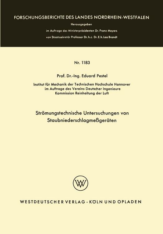 Produktbild: Str&ouml;mungstechnische Untersuchungen von Staubniederschlagsme&szlig;ger&auml;ten