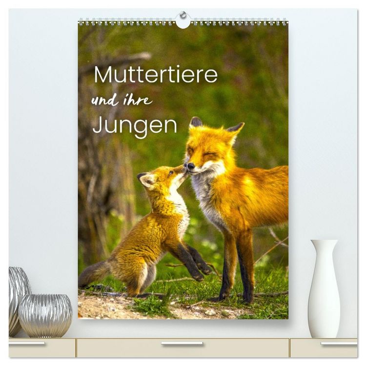 Produktbild: Muttertiere und ihre Jungen (hochwertiger Premium Wandkalender 2026 DIN A2 hoch), Kunstdruck in Hochglanz