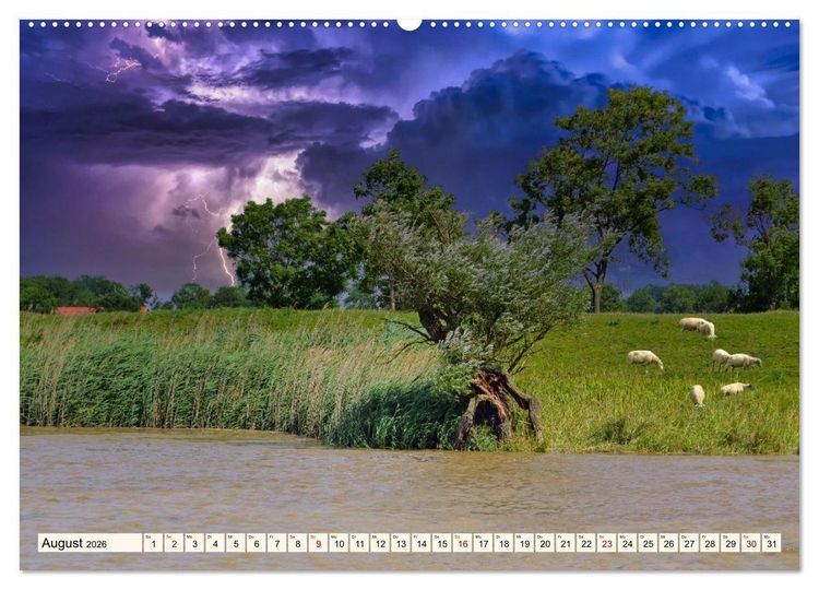 Produktbild: Charmante Stadt - LEER (hochwertiger Premium Wandkalender 2026 DIN A2 quer), Kunstdruck in Hochglanz