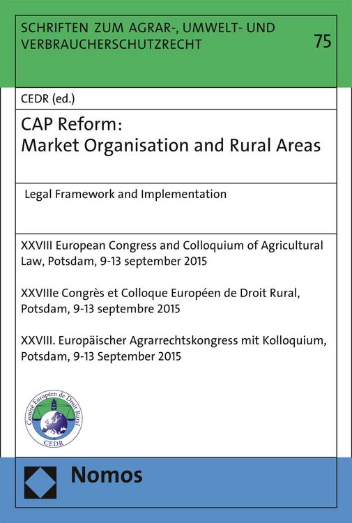 Produktbild: CAP Reform: Market Organisation and Rural Areas