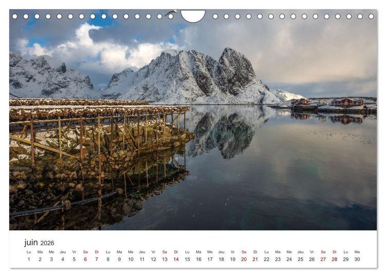 Produktbild: R&eacute;flexions dans les &icirc;les Lofoten (Calendrier mural 2026 DIN A4 vertical), CALVENDO calendrier mensuel