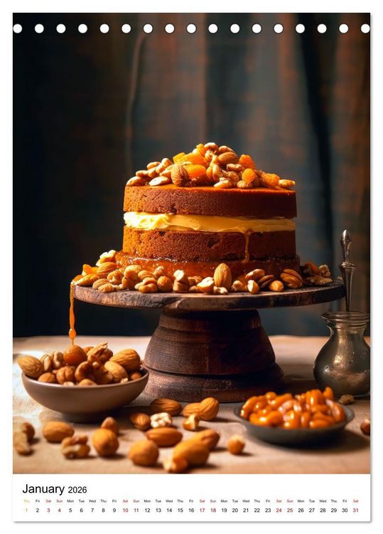 Produktbild: Yummy Bakes (Desk Calendar 2026 DIN A5 portrait), CALVENDO 12 Month DeskCalendar