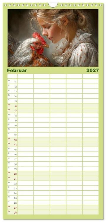 Produktbild: Familienplaner 2027 - Mensch und Tier. Momente voller W&auml;rme, Vertrauen und Respekt mit 5 Spalten (Wandkalender, 21 x 45 cm) CALVENDO
