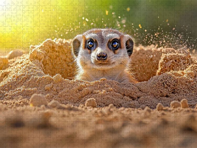 Produktbild: CALVENDO Puzzle Erdm&auml;nnchen | 1000 Teile Lege-Gr&ouml;&szlig;e 64x48cm Foto-Puzzle f&uuml;r gl&uuml;ckliche Stunden