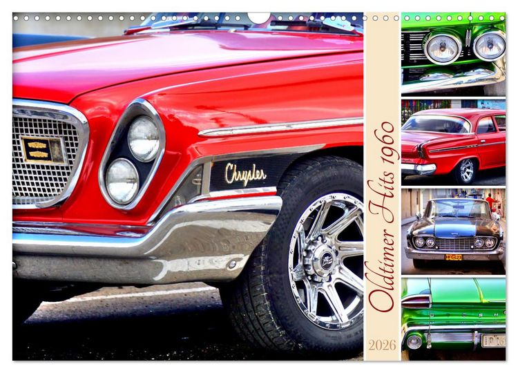 Produktbild: Oldtimer Hits 1960 (Wandkalender 2026 DIN A3 quer), CALVENDO Monatskalender