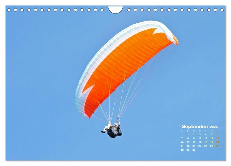 Produktbild: Paragliding: Der Traum vom Fliegen (Wandkalender 2026 DIN A4 quer), CALVENDO Monatskalender