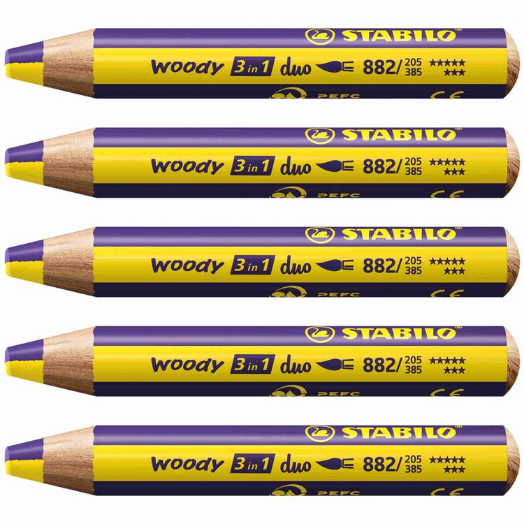 Produktbild: STABILO Aquarellbuntstift woody 3 in 1 duo