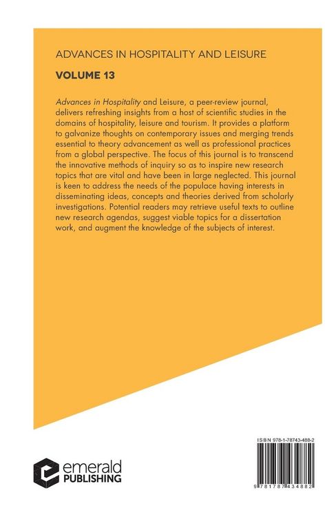 Produktbild: Advances in Hospitality and Leisure