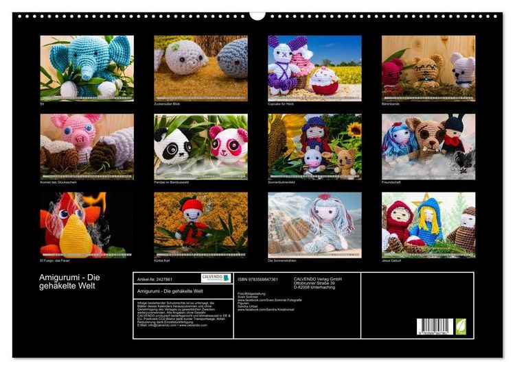 Produktbild: Amigurumi - Die geh&auml;kelte Welt (Wandkalender 2027 DIN A2 quer), CALVENDO Monatskalender