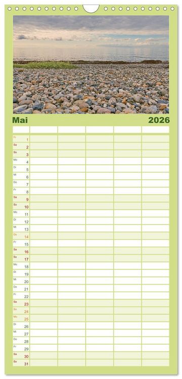 Produktbild: Familienplaner 2026 - K&uuml;stenregionen Deutschland mit 5 Spalten (Wandkalender, 21 x 45 cm) CALVENDO