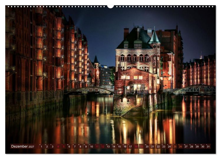 Produktbild: Magic Nights Hamburg (hochwertiger Premium Wandkalender 2027 DIN A2 quer), Kunstdruck in Hochglanz