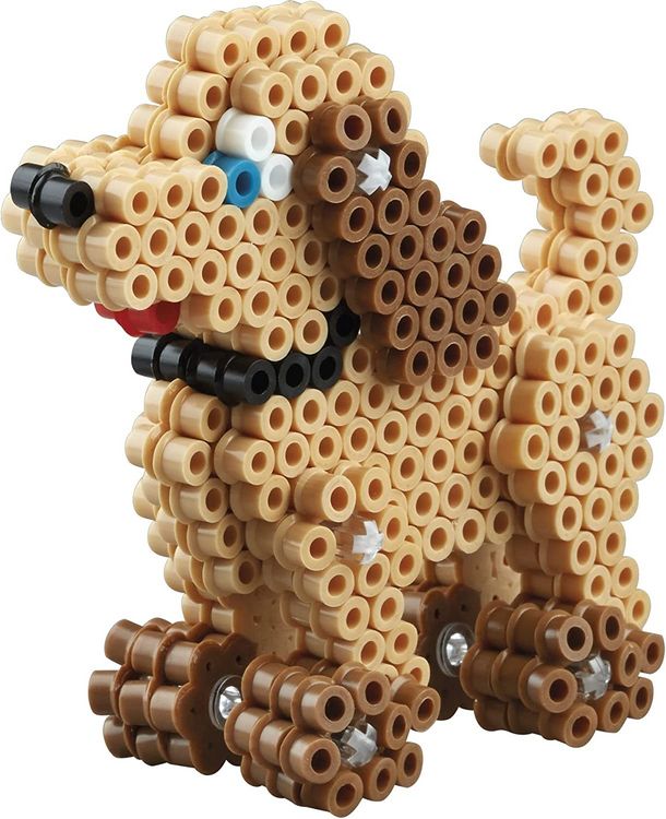 Produktbild: Hama 3253 - Geschenkpackung 3D Hund und Katze, ca. 2500 Midi-B&uuml;gelperlen, Stiftplatte und Zubeh&ouml;r
