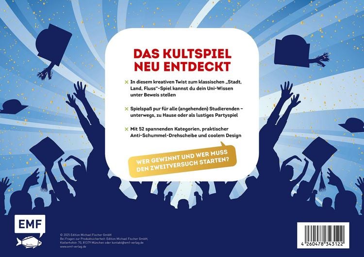 Produktbild: Stadt, Land, Exmatrikulation &ndash; Der Spieleklassiker f&uuml;r Studentinnen und Studenten