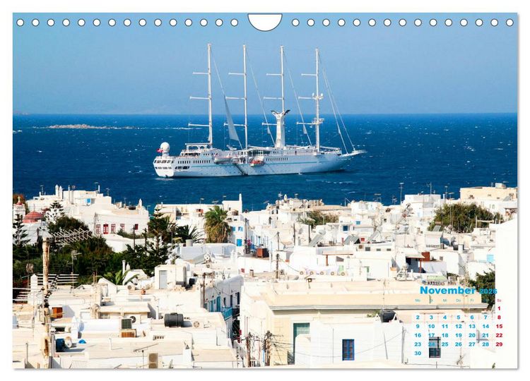 Produktbild: Liebenswertes Griechenland Amorgos und Mykonos (Wandkalender 2026 DIN A4 quer), CALVENDO Monatskalender