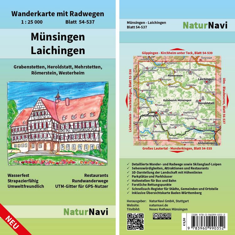 Produktbild: M&uuml;nsingen - Laichingen 1 : 25 000, Blatt 54-537