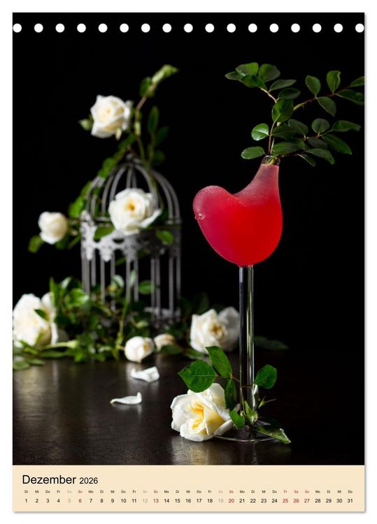 Produktbild: Cocktails mit Blumen und Pflanzen (Tischkalender 2026 DIN A5 hoch), CALVENDO Monatskalender