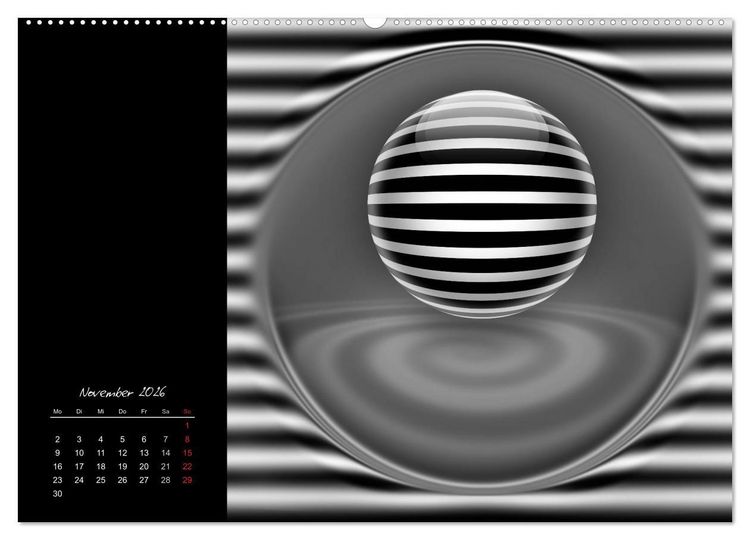 Produktbild: Optische Kunst im Quadrat (Wandkalender 2026 DIN A2 quer), CALVENDO Monatskalender