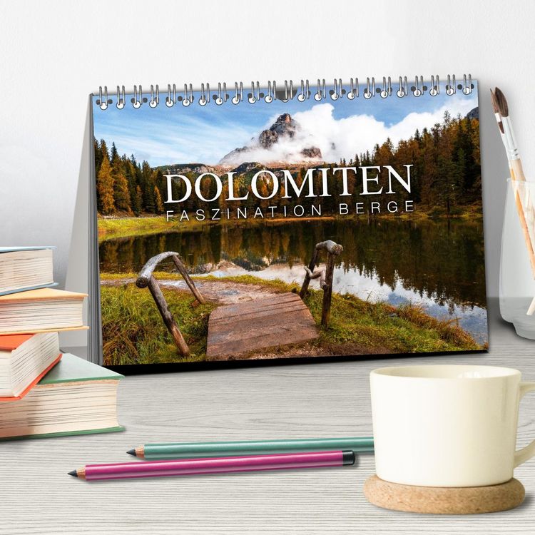 Produktbild: Die Dolomiten - Faszination Berge (Tischkalender 2026 DIN A5 quer), CALVENDO Monatskalender