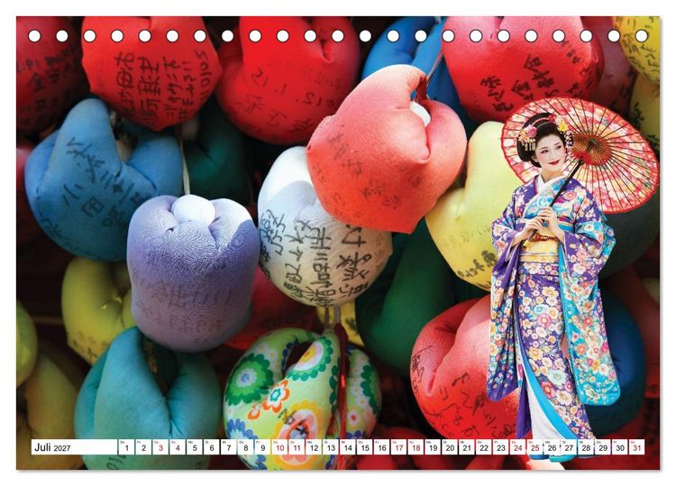 Produktbild: Farbenfrohes Japan (Tischkalender 2027 DIN A5 quer), CALVENDO Monatskalender