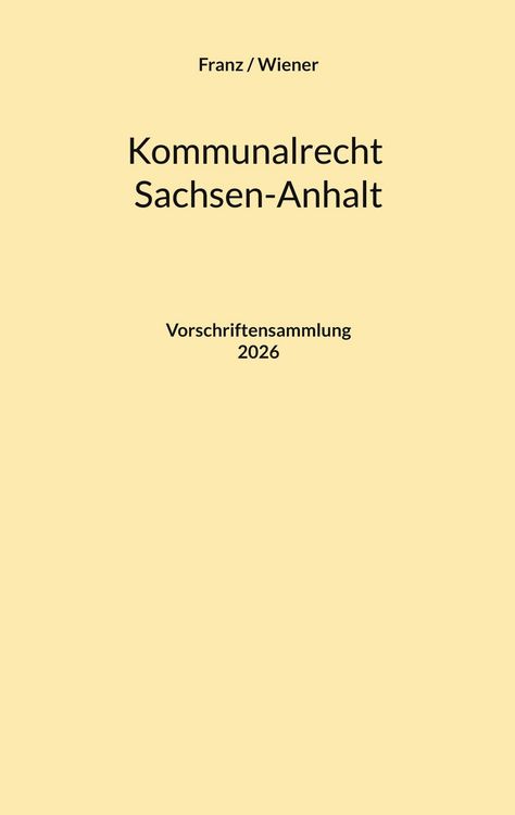 Produktbild: Kommunalrecht Sachsen-Anhalt