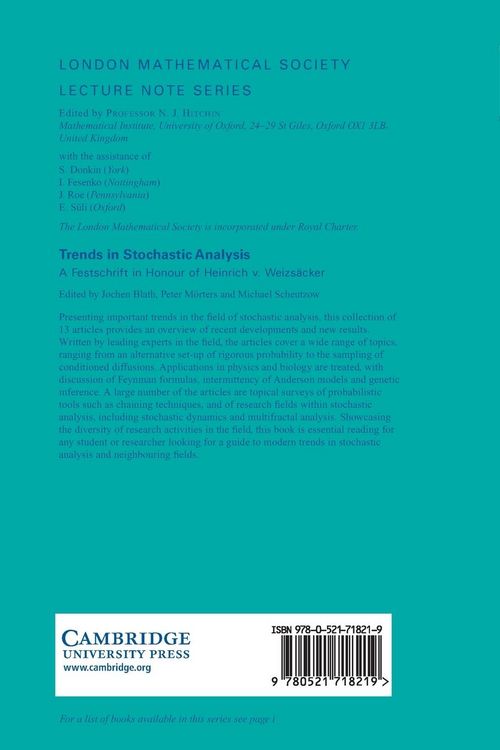 Produktbild: Trends in Stochastic Analysis