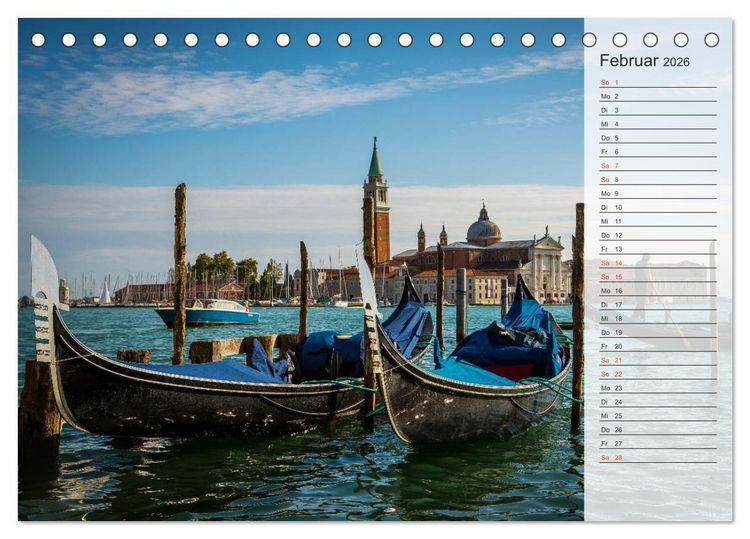 Produktbild: Wundervolles Venedig (Tischkalender 2026 DIN A5 quer), CALVENDO Monatskalender