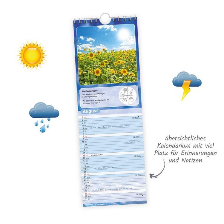 Produktbild: TR&Ouml;TSCH - Streifenkalender Wetterkalender 2027 Notizkalender