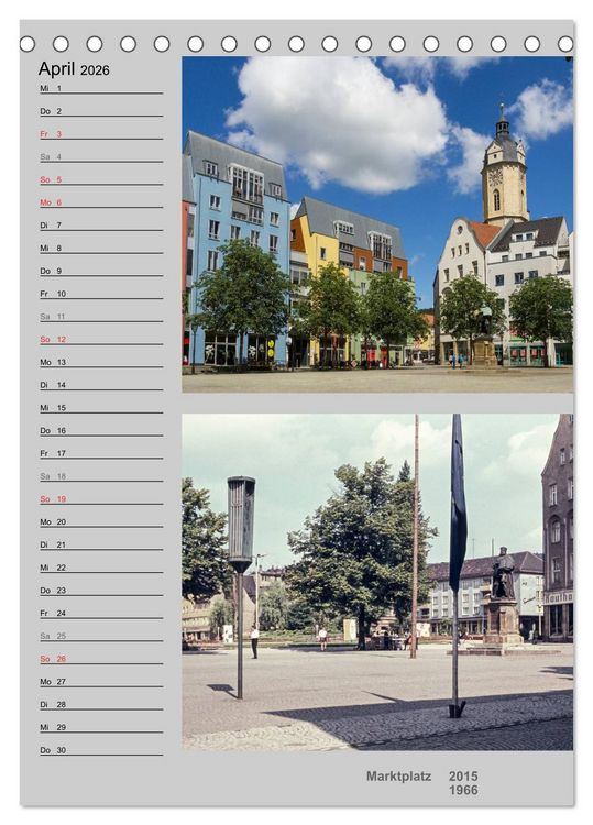 Produktbild: Jena im Wandel (Tischkalender 2026 DIN A5 hoch), CALVENDO Monatskalender