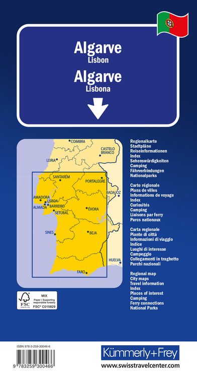 Produktbild: K&uuml;mmerly+Frey Regional-Strassenkarte Algarve 1:200.000