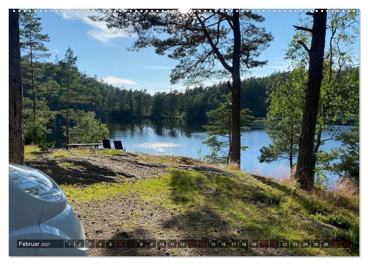 Produktbild: Wandern in Schweden - Einladung in die Natur (hochwertiger Premium Wandkalender 2027 DIN A2 quer), Kunstdruck in Hochglanz