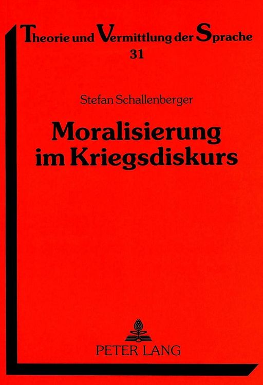 Produktbild: Moralisierung im Kriegsdiskurs