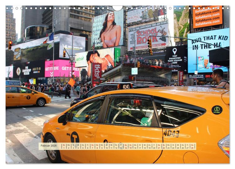 Produktbild: Streets of New York - Zu Fu&szlig; durch die Metropole der Superlative (Wandkalender 2026 DIN A3 quer), CALVENDO Monatskalender