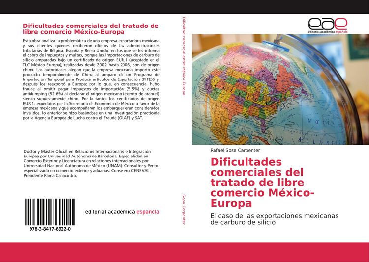 Produktbild: Dificultades comerciales del tratado de libre comercio M&eacute;xico-Europa