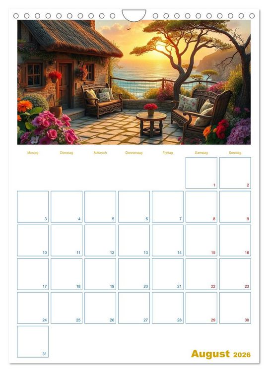 Produktbild: Cottagetr&auml;ume - Ein Jahr voller l&auml;ndlicher Magie (Wandkalender 2026 DIN A4 hoch), CALVENDO Monatskalender