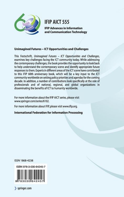 Produktbild: Unimagined Futures &ndash; ICT Opportunities and Challenges