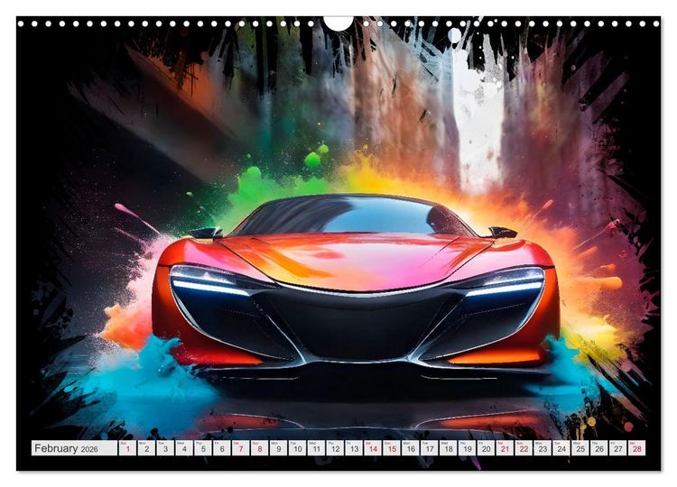 Produktbild: COOL SPORTSCARS Breathtaking AI-generated speedsters (Wall Calendar 2026 DIN A3 landscape), CALVENDO 12 Month Wall Calendar