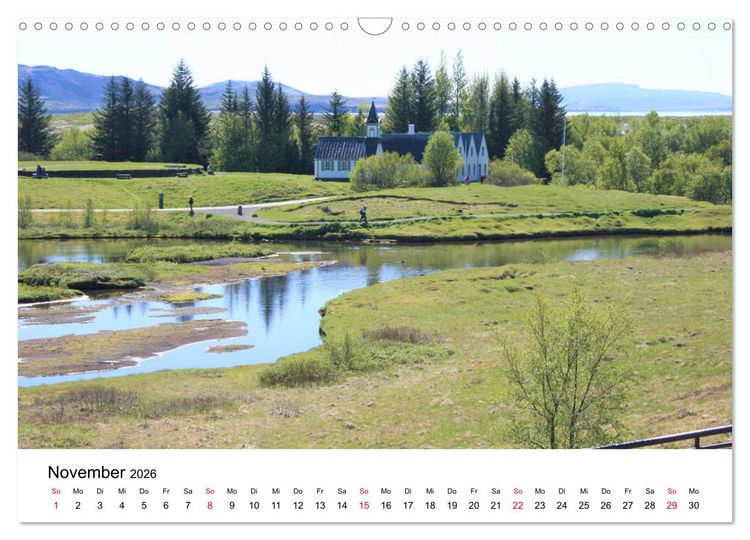 Produktbild: Der goldene Zirkel, Island (Wandkalender 2026 DIN A3 quer), CALVENDO Monatskalender