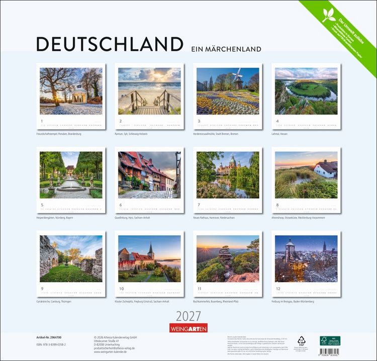 Produktbild: Deutschland - Ein M&auml;rchenland Kalender 2027