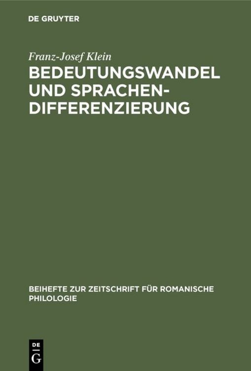 Produktbild: Bedeutungswandel und Sprachendifferenzierung