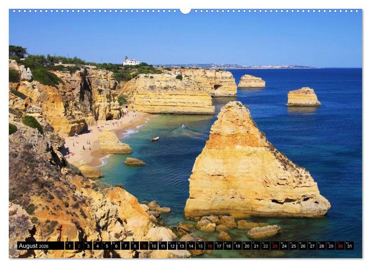 Produktbild: Algarve (hochwertiger Premium Wandkalender 2026 DIN A2 quer), Kunstdruck in Hochglanz