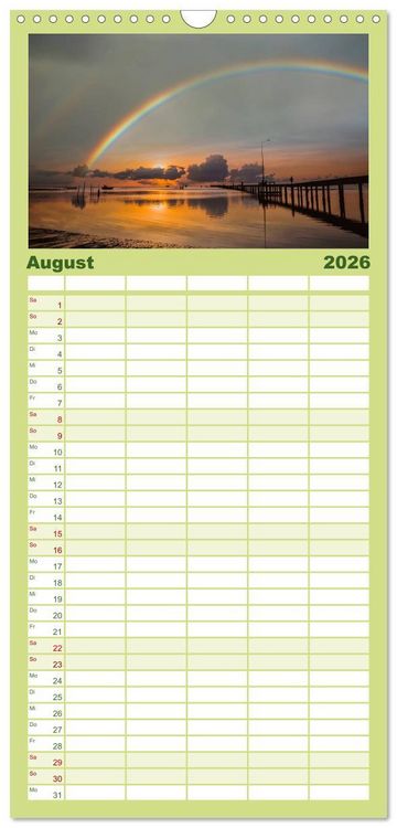 Produktbild: Familienplaner 2026 - Gewaltige Natur - bedrohlich und sch&ouml;n mit 5 Spalten (Wandkalender, 21 x 45 cm) CALVENDO