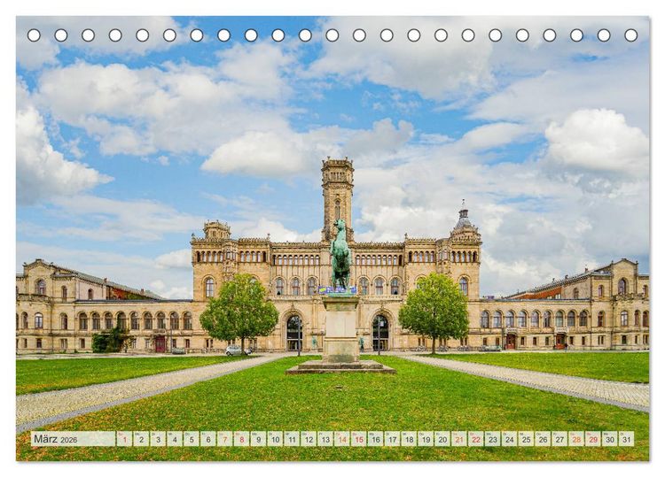 Produktbild: Hannover Stadtansichten (Tischkalender 2026 DIN A5 quer), CALVENDO Monatskalender