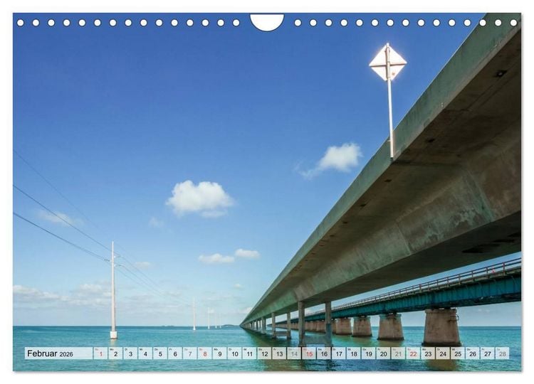 Produktbild: FLORIDA KEYS UND KEY WEST Malerische Reiseroute (Wandkalender 2026 DIN A4 quer), CALVENDO Monatskalender