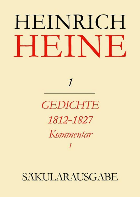 Produktbild: Gedichte 1812-1827. Kommentar